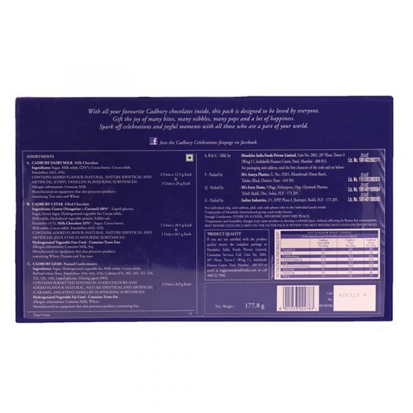 Cadbury Celebration Gift Pack Rich Dry Fruit Collection, 177 g - Image 2