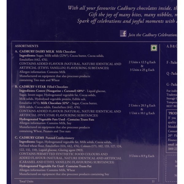 Cadbury Celebration Gift Pack Rich Dry Fruit Collection, 177 g - Image 3