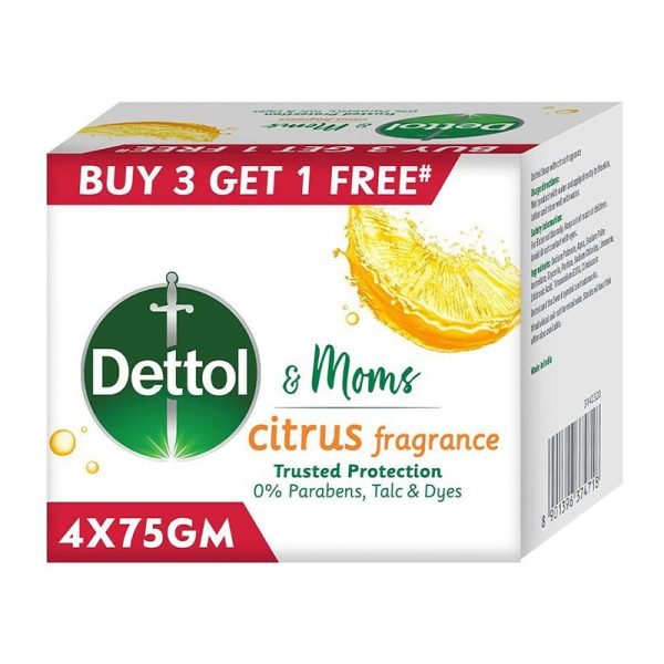 Dettol Citrus Soap (3 + 1) N (75 g Each)