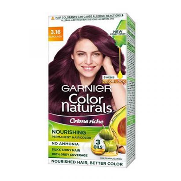 Garnier Natural Burgundy Hair Colour Shade No 3.16 70 ml + 60 g
