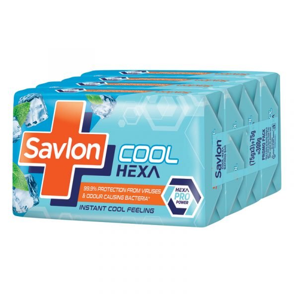 Savlon Cool Hexa Soap 3 N + 1 N (75 g Each)